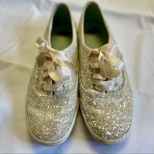 Kate Spade Glitter Keds, size 7